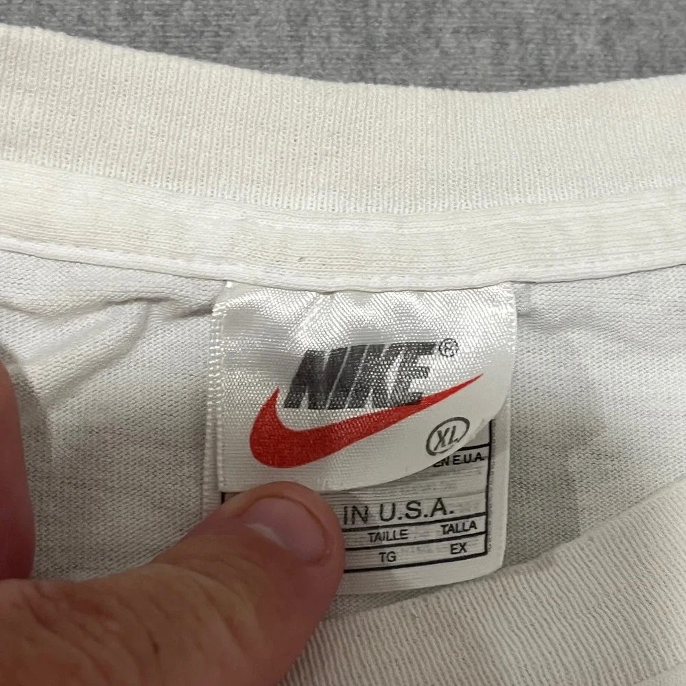 Vintage Nike 1995 Honolulu Marathon T Shirt Mens XL White Graphic Single Stitch